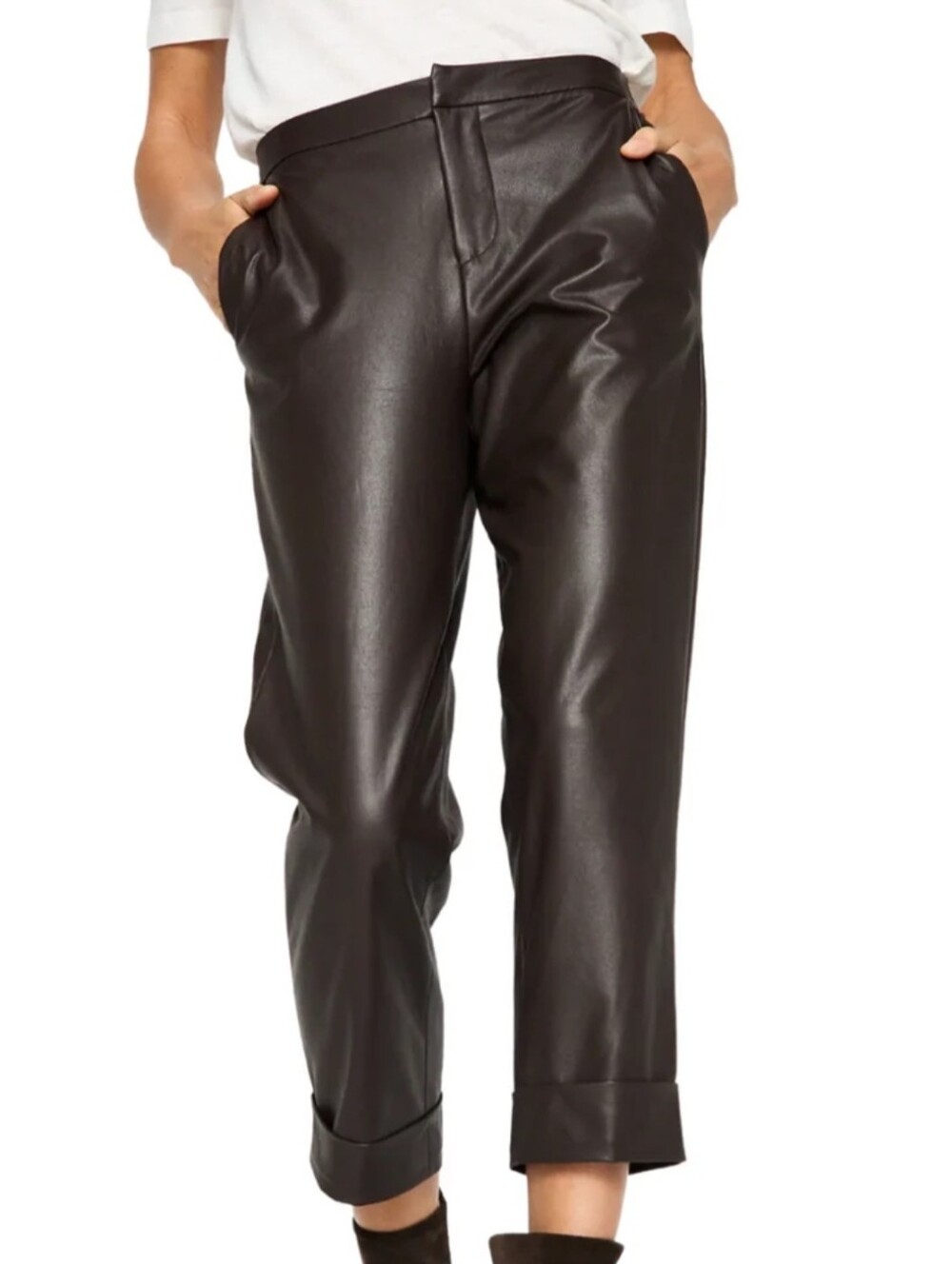 Brochu Walker Westport Vegan Leather Pant in Timber Size Large